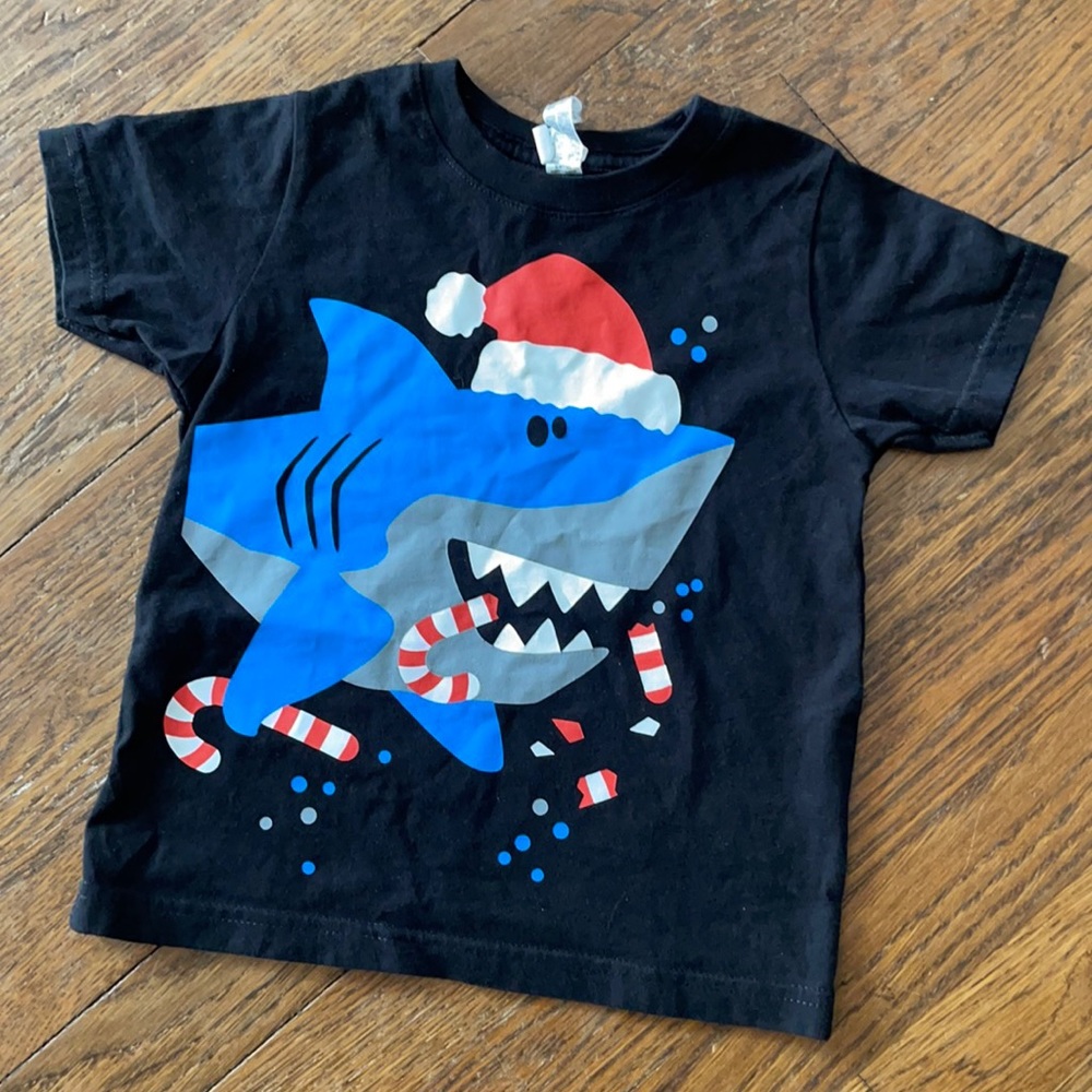 Kids Christmas Shark Shirt